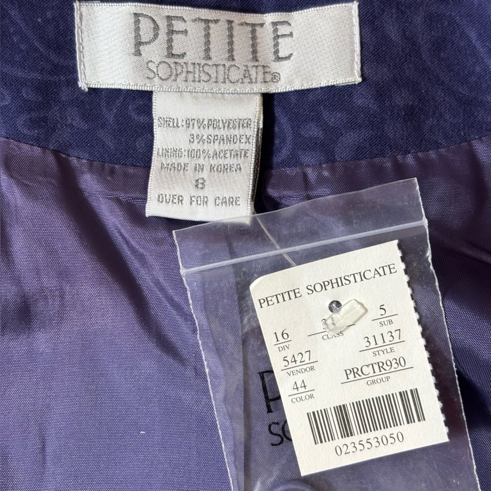 Vintage Petite Sophisticate 90's Classic 2Pc Set V-Neck Vest Pencil Skirt Size 8 - Picture 8 of 16